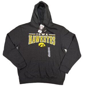 NWT Black Iowa Hawkeyes Pullover Hoodie Men L Large Logo Colosseum Athletics